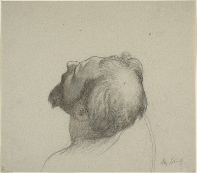 研究男子仰起的头 作者 亚历山大·卡巴内尔（Alexandre Cabanel）