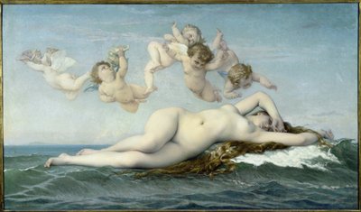 维纳斯的诞生--布面油画 作者 亚历山大·卡巴内尔（Alexandre Cabanel）