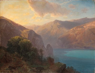 Prèsde Seelisberg：从瑞士Seelisberg看到的Lac de Lucerne风景，1862年 作者 亚历山大卡拉梅