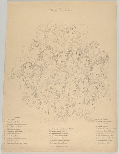 艺术家的聚会，1804年。 作者 亚历山大克莱门特