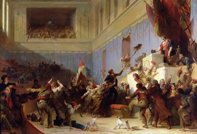 Francois Antoine Boissy d&39;Anglas（1756-1826）向代理人Jean Bertrand Feraud致敬（1759-95）1 Prairial An III（1795年5月20日）1830年 作者 亚历山大·埃瓦里斯特·弗拉戈纳尔