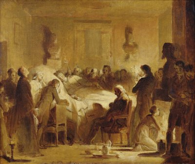 法国查尔斯 - 费迪南德（1778-1820）在巴黎歌剧院行政室的最后时刻，1820年2月14日，1820-50 作者 亚历山大·埃瓦里斯特·弗拉戈纳尔