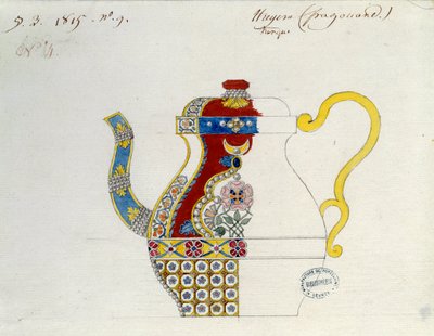 土耳其Theiere。亚历山大-埃瓦里斯特-弗拉戈纳尔（1780-1850）绘制。塞夫勒，瓷器厂 作者 亚历山大·埃瓦里斯特·弗拉戈纳尔