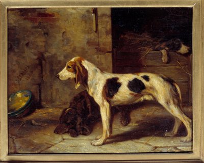 布里法特犬 亚历山大-加布里埃尔-德尚（1803-1860）的画作 1843年，太阳。0,25x0,32米 作者 亚历山大·加布里埃尔·戴尚