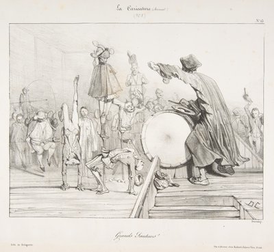摄于1823-60年，来自La Caricature的Grands Sauteurs！。 作者 亚历山大·加布里埃尔·戴尚