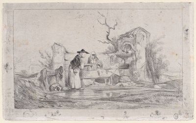 洗衣女工》，1833-38。 作者 亚历山大·加布里埃尔·戴尚