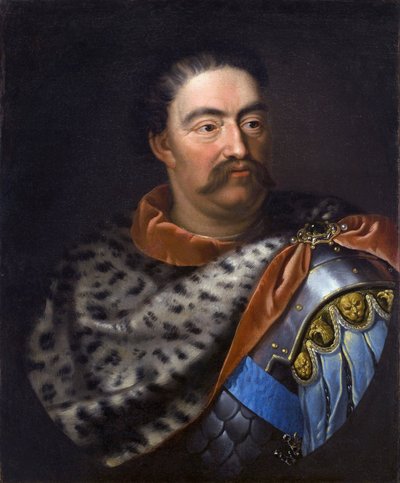 "波兰国王兼立陶宛大公约翰三世-索比斯基（1629-1696 年）肖像" 17eme siecle - Portrait de Jean III Sobieski (1629-1696) - Portrait de John III Sobieski (1629-1696 年) - Tricius, Jan (ca 1620-ca 1692) - c. 1680 - Oil on canvas - 75x62 cm - Wilanow Palace Museum 作者 亚历山大·扬·特里修斯（Alexandre Jan Tricius）