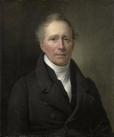 丹尼尔-弗朗西斯-沙斯（Daniel Francis Schas，1772-1848 年），1814-1820 年商业和殖民地委员会成员 作者 Alexandre Jean Dubois Drahonet（艺术家签名）
