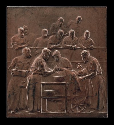 莫诺在手术室演示一个程序[反向]，约1906年。 作者 亚历山大·路易斯·玛丽·夏蓬蒂埃