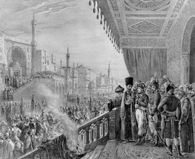 庆祝开罗的Mohammed盛宴，6 Fructidor VI（1798年8月23日）由Charles Etienne Pierre Motte（1785-1836）刻 作者 亚历山大·玛丽·科林