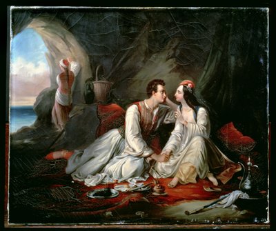 Don Juan和Haidee，1833年 作者 亚历山大·玛丽·科林