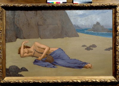 Alexandre Seon (1855-1917) 1896 年对 Orphee 绘画的哀叹。昏暗。 0,73 x 1,16 m。 巴黎奥赛博物馆 作者 亚历山大·仙
