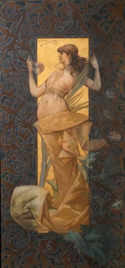 日出时有翅膀的仙女的构图 作者 亚历山大·德·里克尔