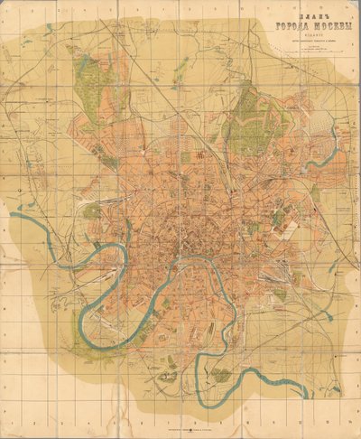 莫斯科的计划，1916年。 作者 阿列克谢·阿列克谢耶维奇·伊林