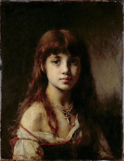 艺术家的女儿，1884年（另见65310） 作者 阿列克谢·阿列克谢维奇·哈拉莫夫