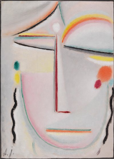 Abstract Head: Enlightenment II, 1919. 作者 阿列克谢·贾夫伦斯基 (Alexei Javlensky)