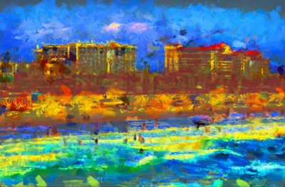海滩，2020，（混合媒介） 作者 阿列克谢·马霍夫
