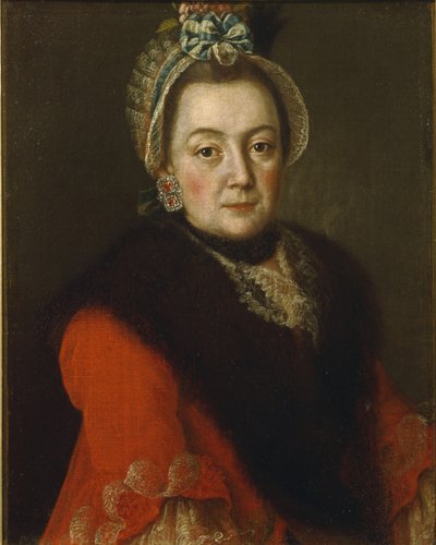 Anna Ivanovna Kolycheva的肖像，1768年 作者 阿列克谢·彼得罗维奇·安特洛托夫