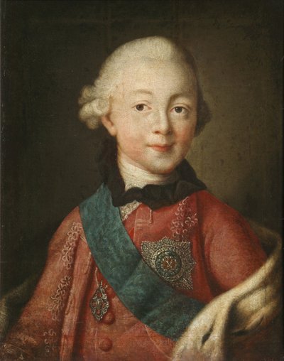 帕维尔·彼得罗维奇大公（1754-1801）肖像，1765年 作者 阿列克谢·彼得罗维奇·安特洛托夫