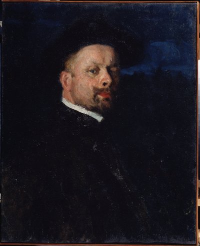 "自画像 "阿列克谢-冯-贾夫连斯基（Alexi von Jawlensky，阿列克谢-冯-贾夫连斯基）（1864-1941 年）1890 年环境区域 M. 弗鲁别尔艺术博物馆，鄂木斯克 作者 阿列克谢·冯·贾伦斯基