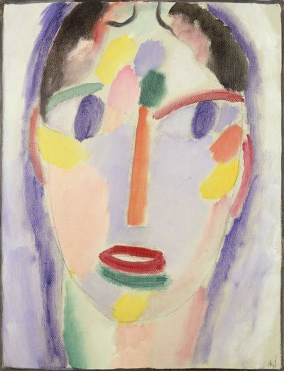 蓝头头蓝色，1918年 作者 Alexej von Jawlensky