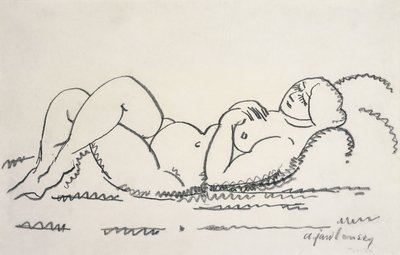 女裸体裸体女性，约1912年 作者 Alexej von Jawlensky