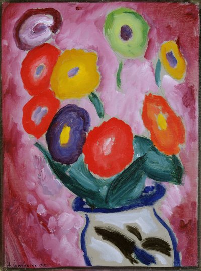 花卉静物画，1915年 作者 阿列克谢·冯·贾伦斯基