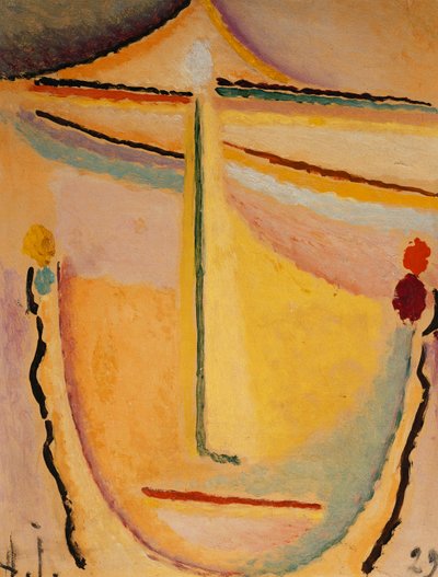 粉红橙色罗莎·奥兰治，1929年 作者 阿列克谢·冯·贾伦斯基