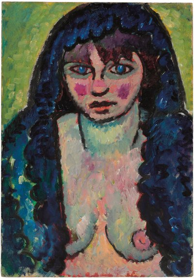 女人的画像，约1912年 作者 阿列克谢·冯·贾伦斯基