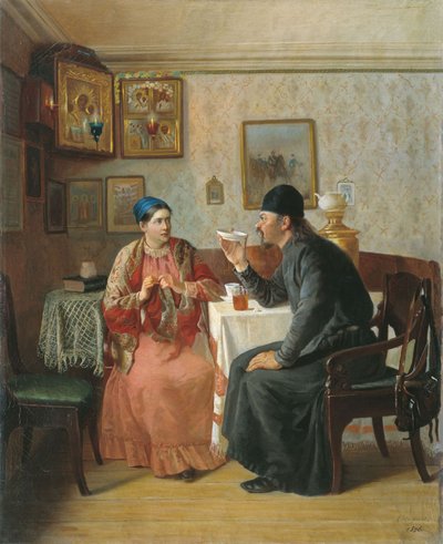 喝茶，1895年 作者 阿列克谢·阿夫瓦库莫维奇·瑙莫夫