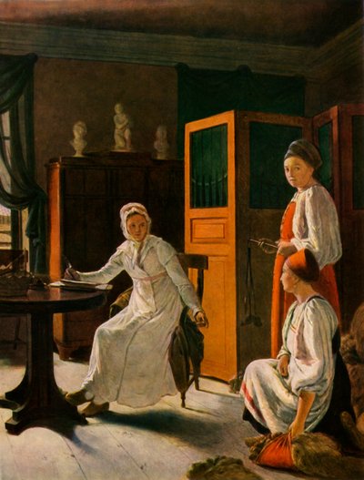 1965年，《早晨的地主妻子》，1823年。 作者 阿列克谢·韦尼采诺夫（Alexey Venetsianov）