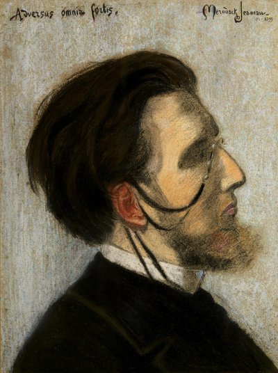 作曲家Jean Huré 1877-1930的肖像，1899年。 作者 亚历克西斯·梅罗达克·让诺