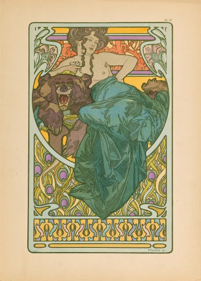 装饰性文件，1902年。 作者 Alfons Marie Mucha