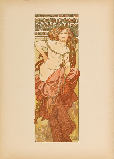 装饰性文件，1902年。 作者 Alfons Marie Mucha