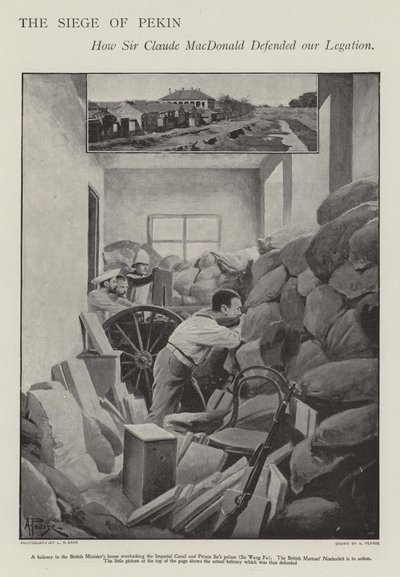 The defence of the besieged British Legation in Peking during the Boxer Rebellion (litho) 作者 阿尔弗雷德·珀斯（之后）