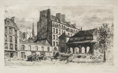 正在拆除的小牛市场 作者 Alfred Alexandre Delauney