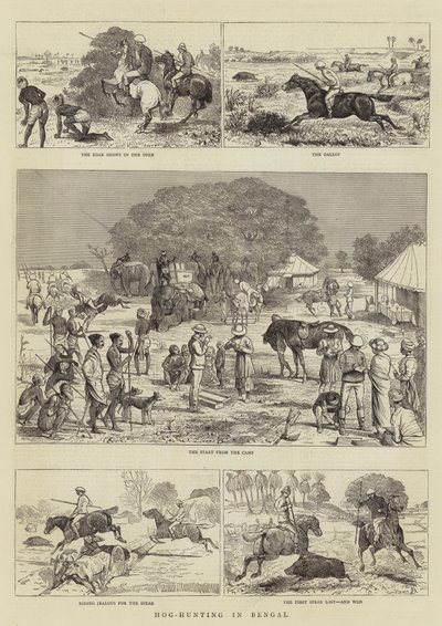 在孟加拉的狩猎 作者 Alfred Chantrey Corbould