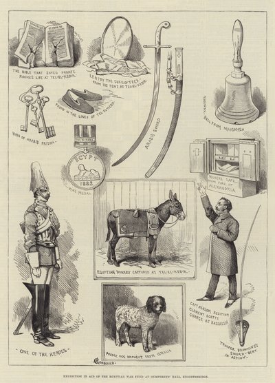 在骑士桥的汉弗莱斯大厅举行的埃及战争基金援助展览 作者 Alfred Courbould
