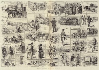 马盖特和拉姆斯盖特的假日素描 作者 Alfred Courbould