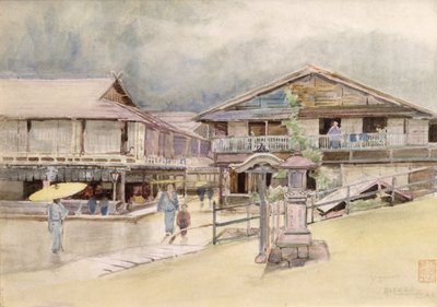 1889年Yumoto的雨天 作者 东阿尔弗雷德