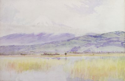 富士山》，约1889年（纸上水彩）。 作者 东阿尔弗雷德