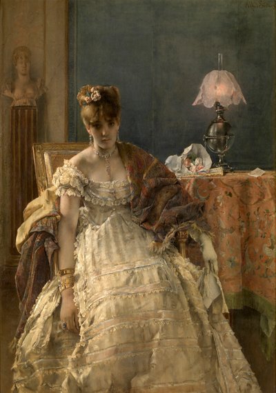 绝望（面板油画） 作者 阿尔弗雷德·埃米尔·史蒂文斯（Alfred Emile Stevens）