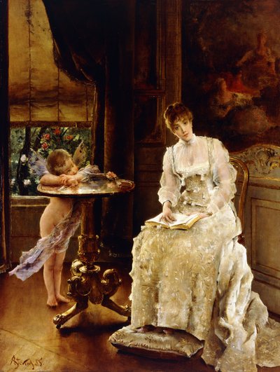 爱的使者 作者 阿尔弗雷德·埃米尔·史蒂文斯（Alfred Emile Stevens）