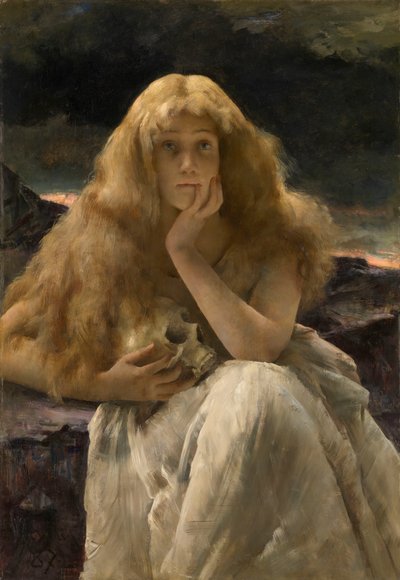 抹大拉的马利亚 作者 阿尔弗雷德·埃米尔·史蒂文斯（Alfred Emile Stevens）