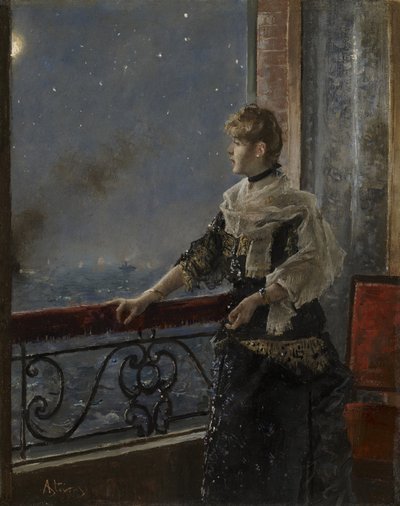 月光 作者 阿尔弗雷德·埃米尔·史蒂文斯（Alfred Emile Stevens）