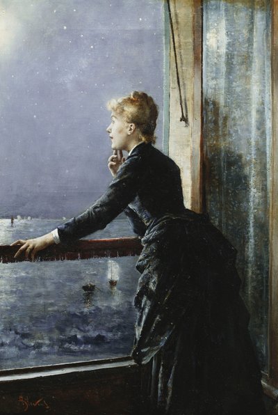 银河系；银河系，约1885年 作者 阿尔弗雷德·埃米尔·史蒂文斯（Alfred Emile Stevens）