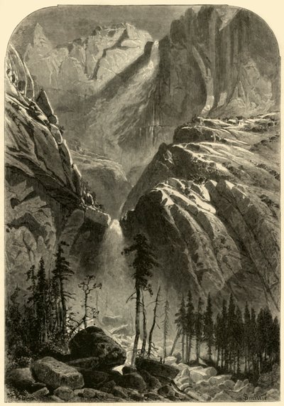 优胜美地瀑布》，1872年。   作者 阿尔弗雷德·哈拉尔