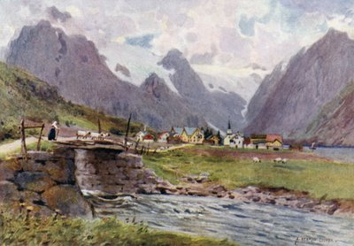 Fjaerland，Sogne Fjord 作者 阿尔弗雷德·希顿·库珀