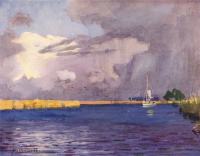 Heigham Sounds，Norfolk，Thunder Clouds 作者 阿尔弗雷德·希顿·库珀