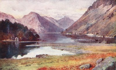 湖区：Wastwater，取自 Strands（彩色石版画） 作者 阿尔弗雷德·希顿·库珀